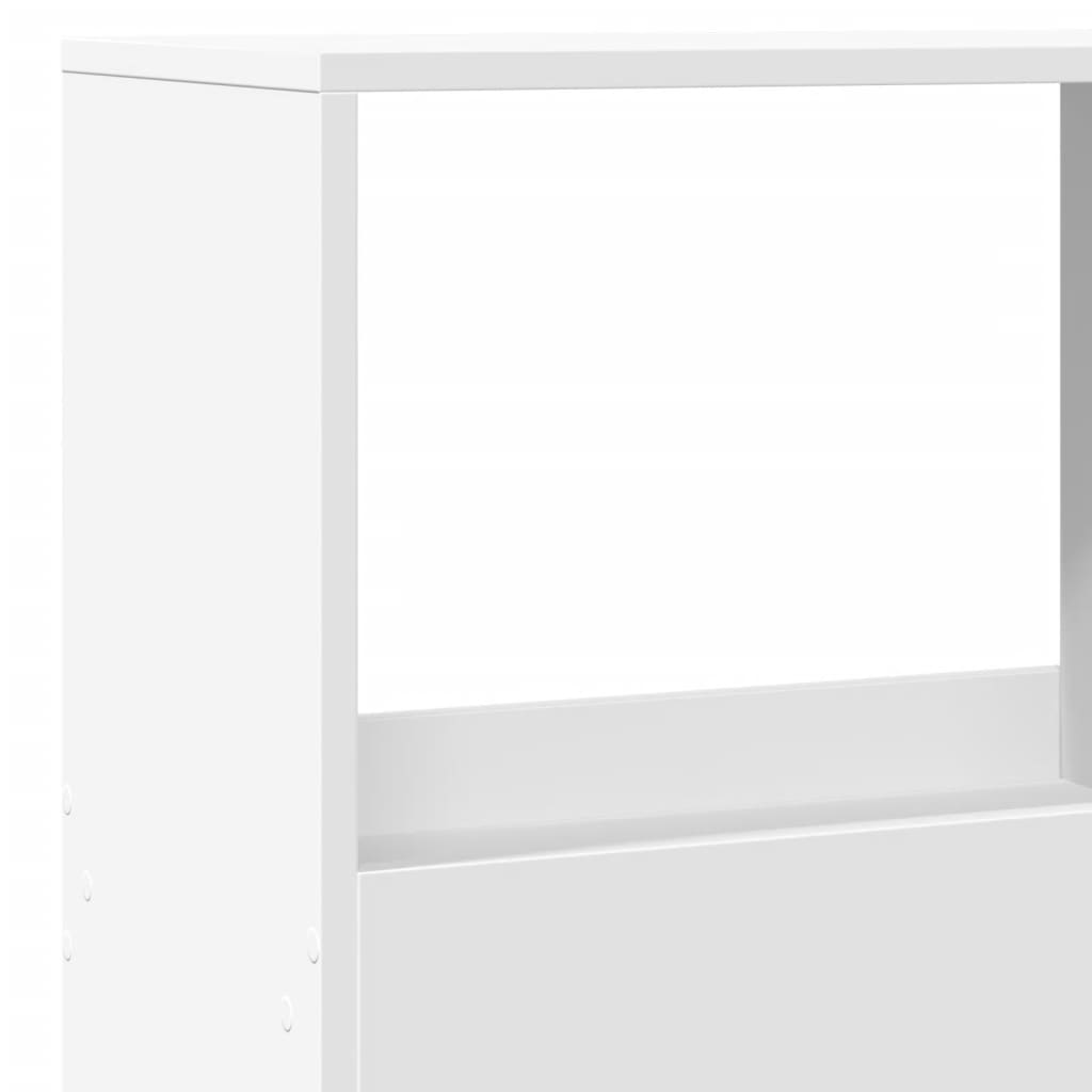Bokhylle hvit 100x33x155,5 cm konstruert tre