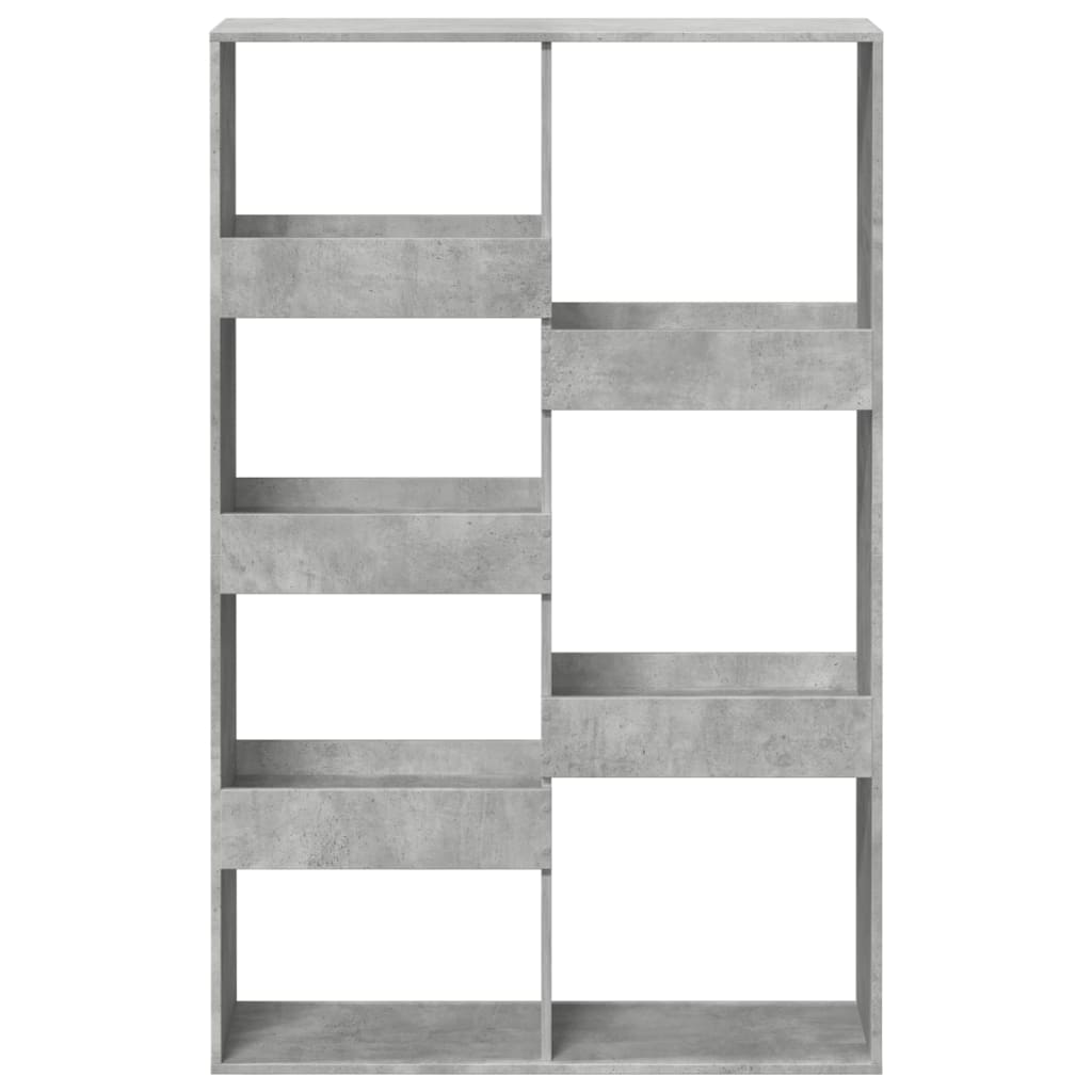 Bokhylle betonggrå 100x33x155,5 cm konstruert tre