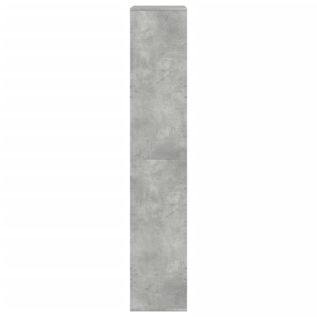 Bokhylle betonggrå 100x33x175 cm konstruert tre