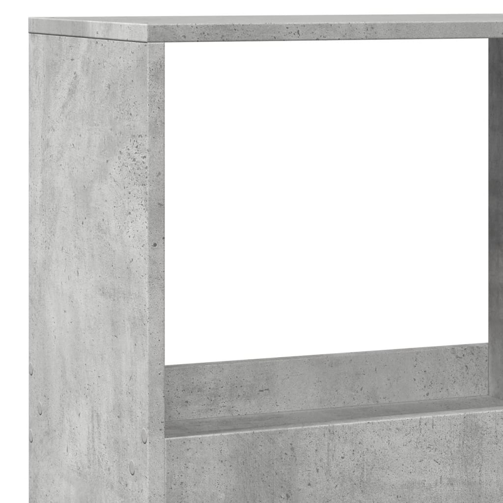 Bokhylle betonggrå 100x33x175 cm konstruert tre