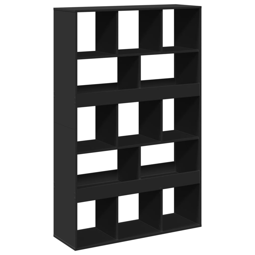 Romdeler svart 100x33x156,5 cm konstruert tre