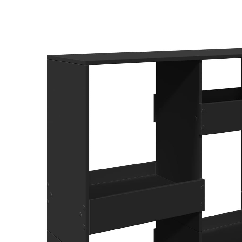 Romdeler svart 100x33x135 cm konstruert tre