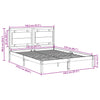 Ekstra lang sengeramme uten madrass 140x210 cm heltre