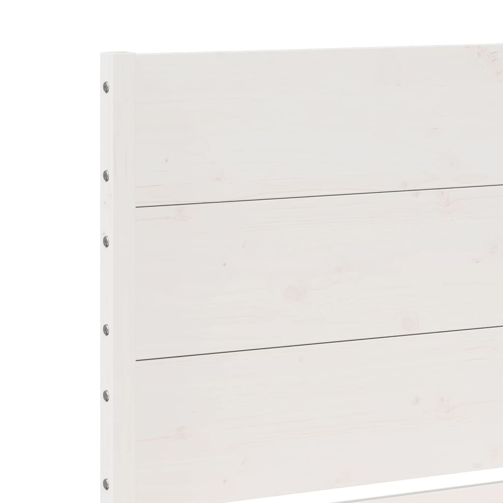 Ekstra lang sengeramme uten madrass hvit 140x210 cm heltre