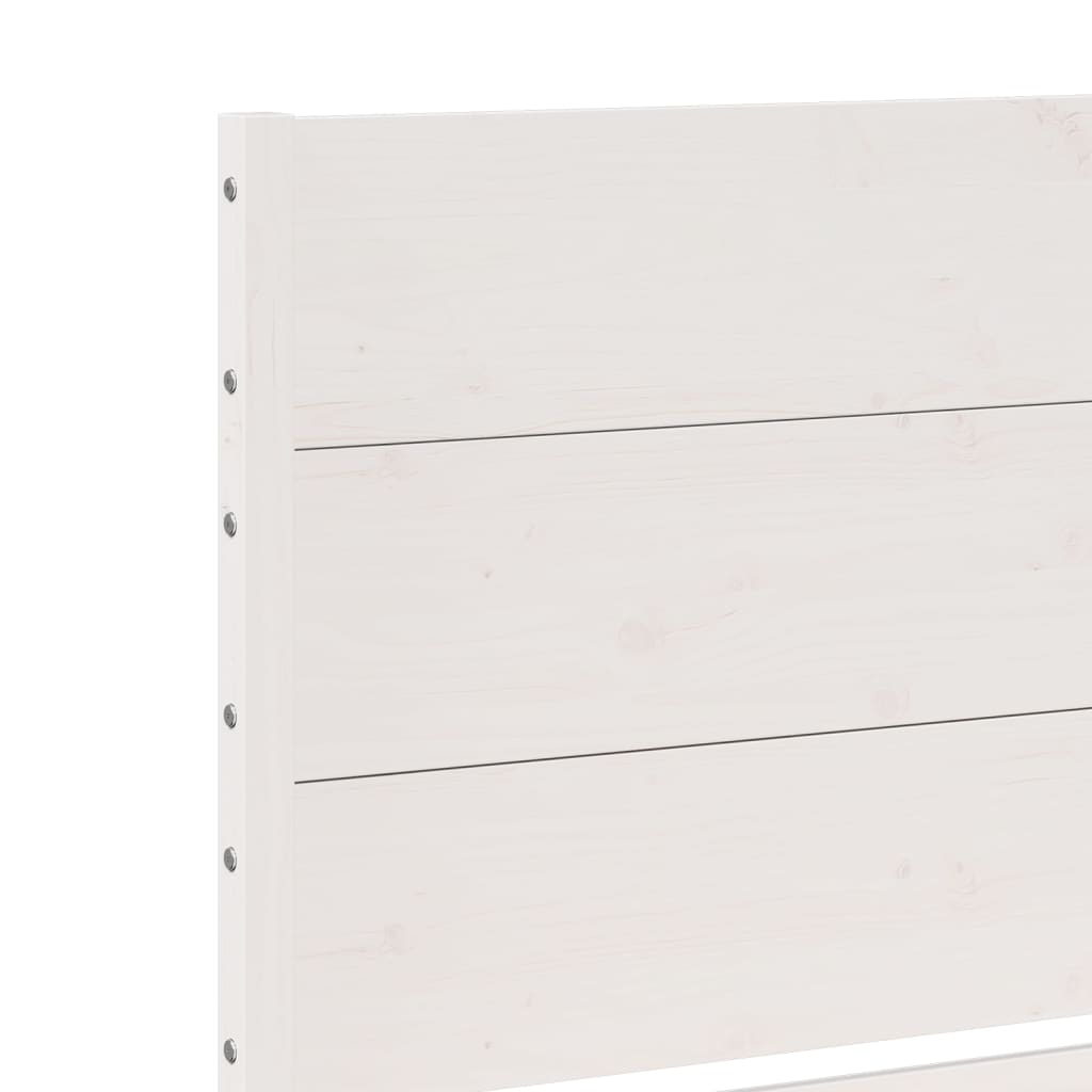 Ekstra lang sengeramme uten madrass hvit 140x220 cm heltre