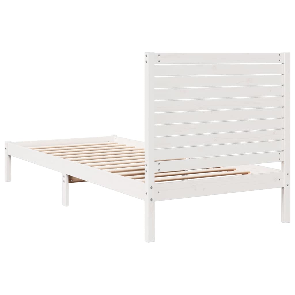 Ekstra lang sengeramme uten madrass hvit 90x210 cm heltre