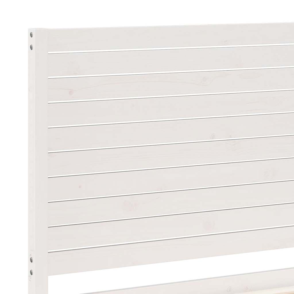 Ekstra lang sengeramme uten madrass hvit 90x210 cm heltre