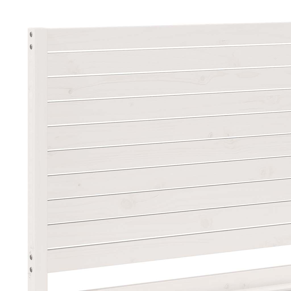 Ekstra lang sengeramme uten madrass hvit 140x210 cm heltre