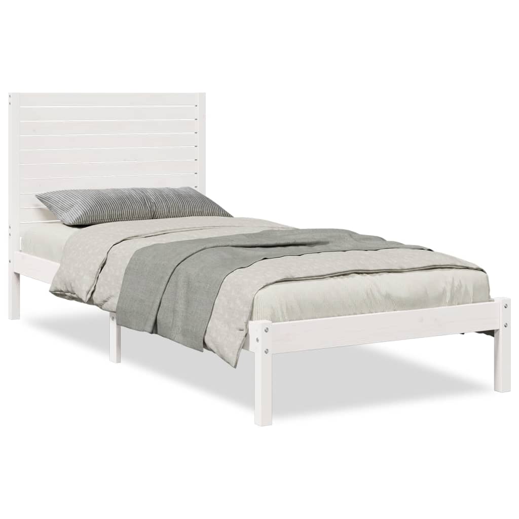 Ekstra lang sengeramme uten madrass hvit 90x220 cm heltre