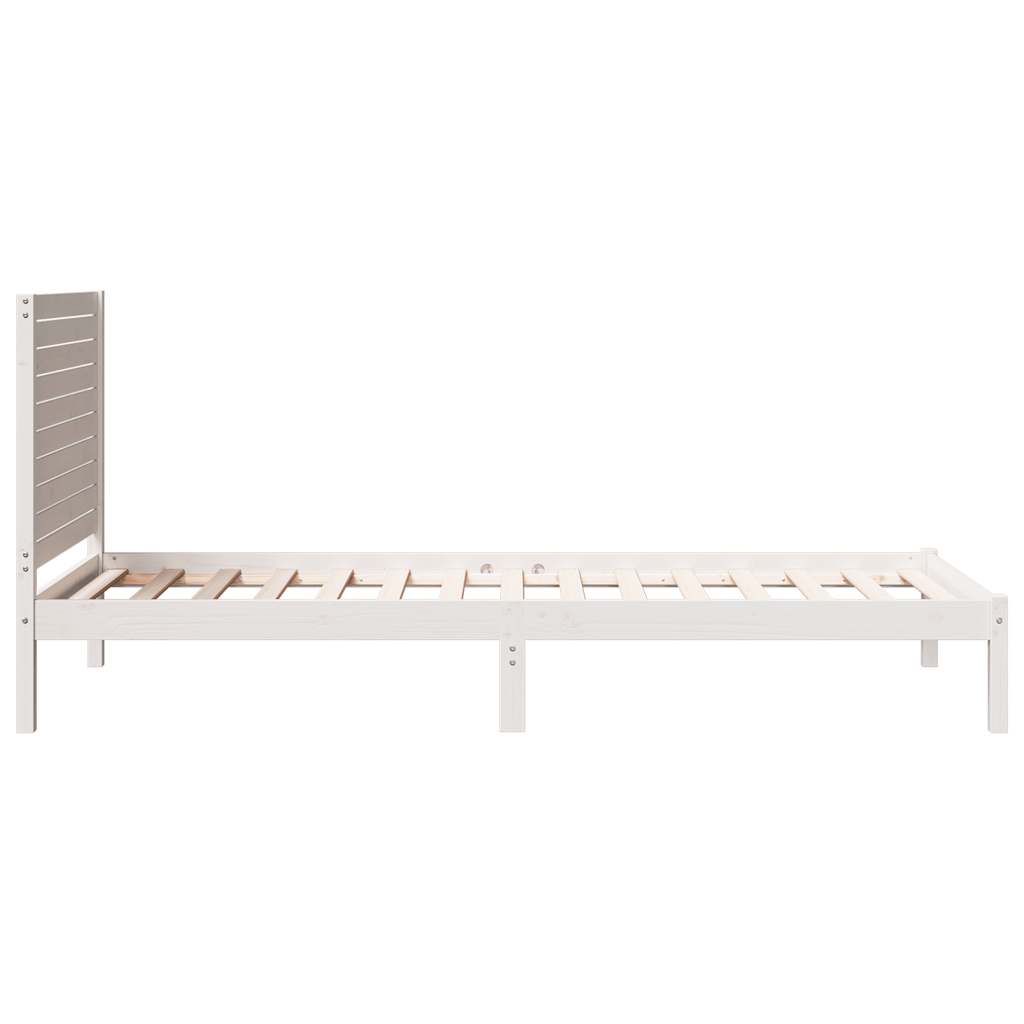 Ekstra lang sengeramme uten madrass hvit 90x220 cm heltre