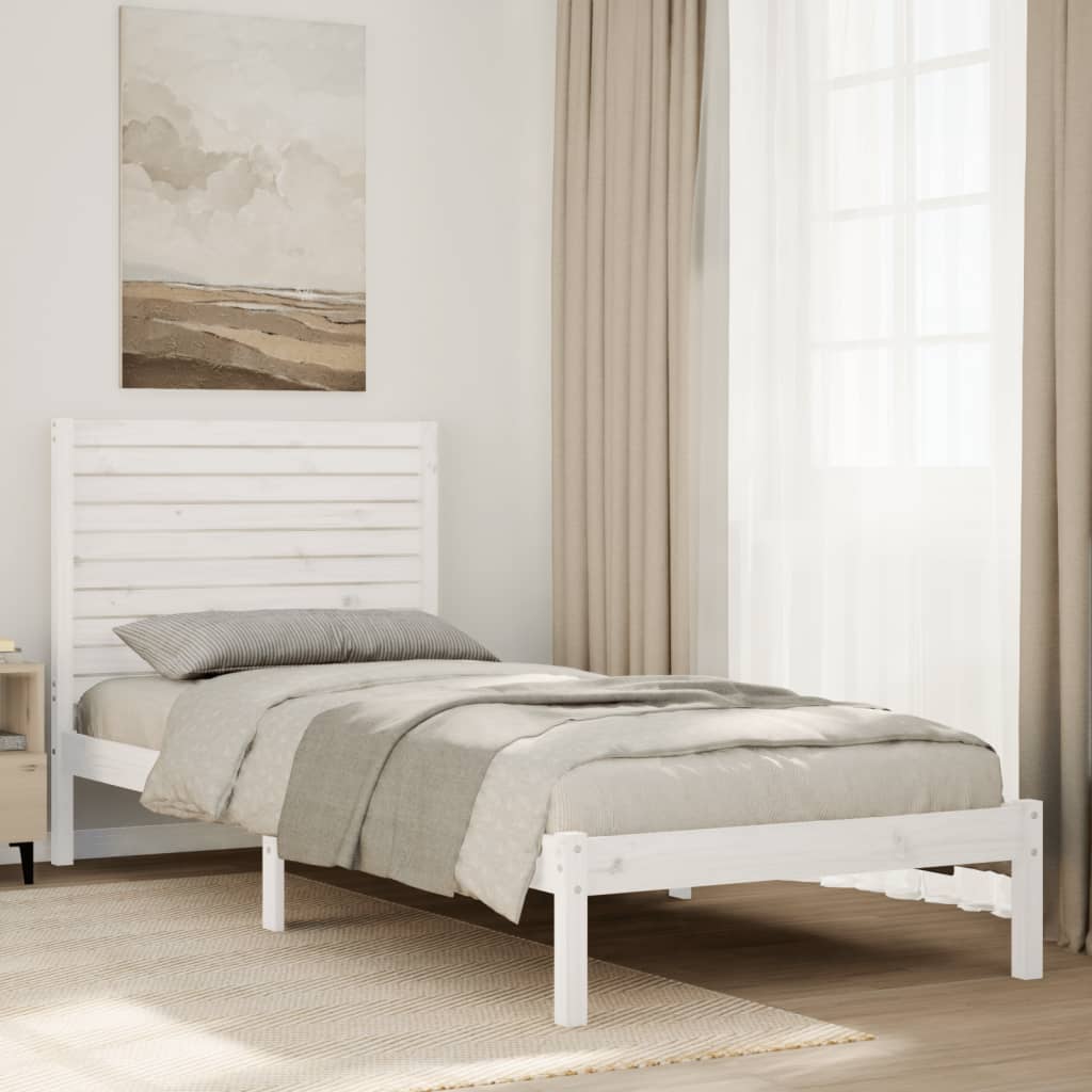 Ekstra lang sengeramme uten madrass hvit 90x220 cm heltre