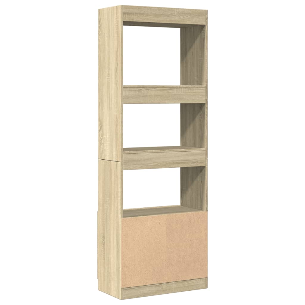 Highboard sonoma eik 63x33x180 cm konstruert tre