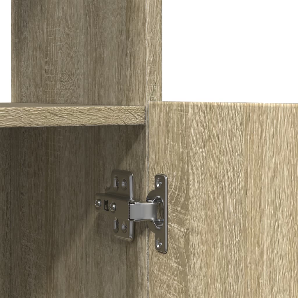 Highboard sonoma eik 63x33x180 cm konstruert tre