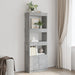 Highboard betonggrå 63x33x180 cm konstruert tre