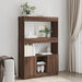 Highboard brun eik 92x33x140 cm konstruert tre