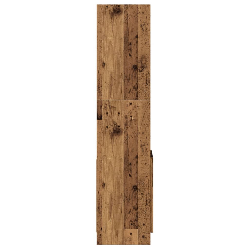 Highboard gammelt tre 92x33x140 cm konstruert tre