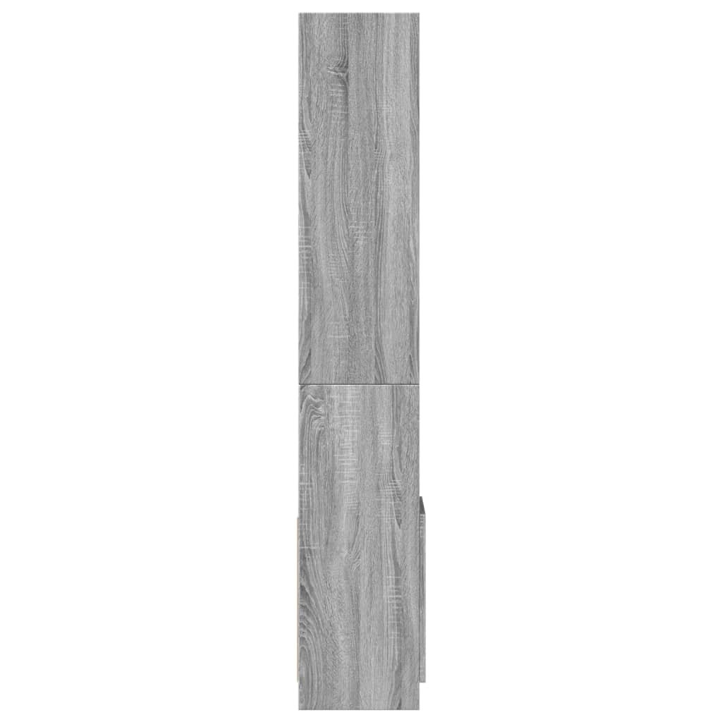 Highboard grå sonoma 92x33x180 cm konstruert tre