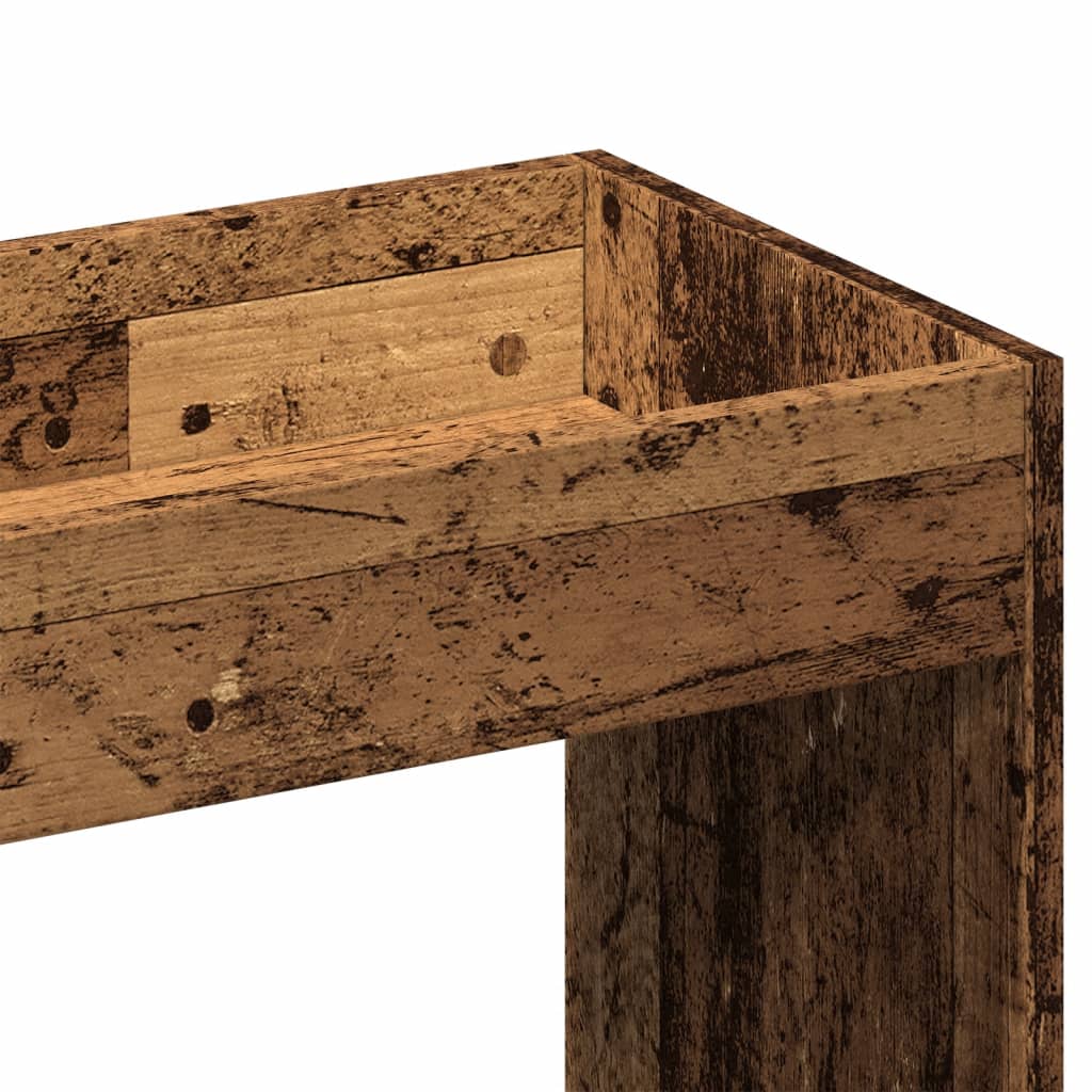 Highboard gammelt tre 92x33x180 cm konstruert tre