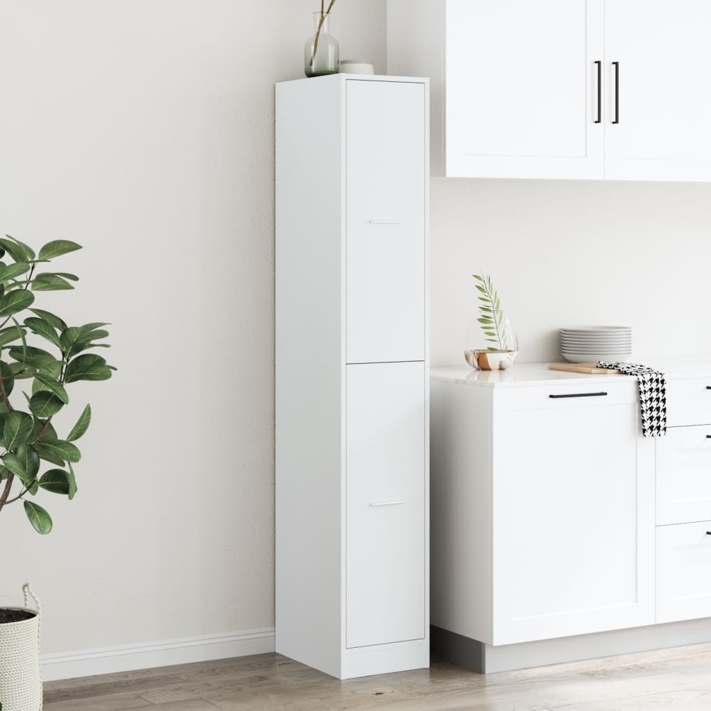 Apotekskap hvit 30x41x174,5 cm konstruert tre