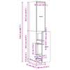 Apotekskap sonoma eik 30x41x174,5 cm konstruert tre