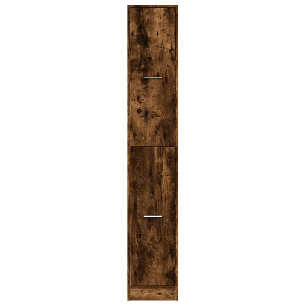 Apotekskap røkt eik 30x41x174,5 cm konstruert tre