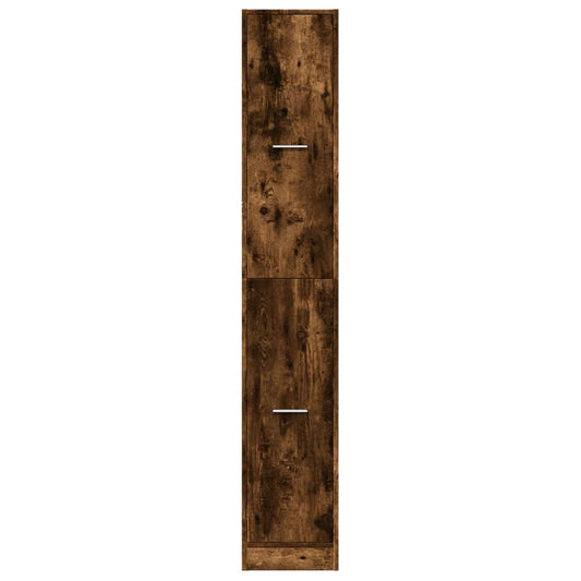 Apotekskap røkt eik 30x41x174,5 cm konstruert tre