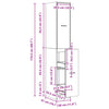 Apotekskap gammelt tre 30x41x174,5 cm konstruert tre