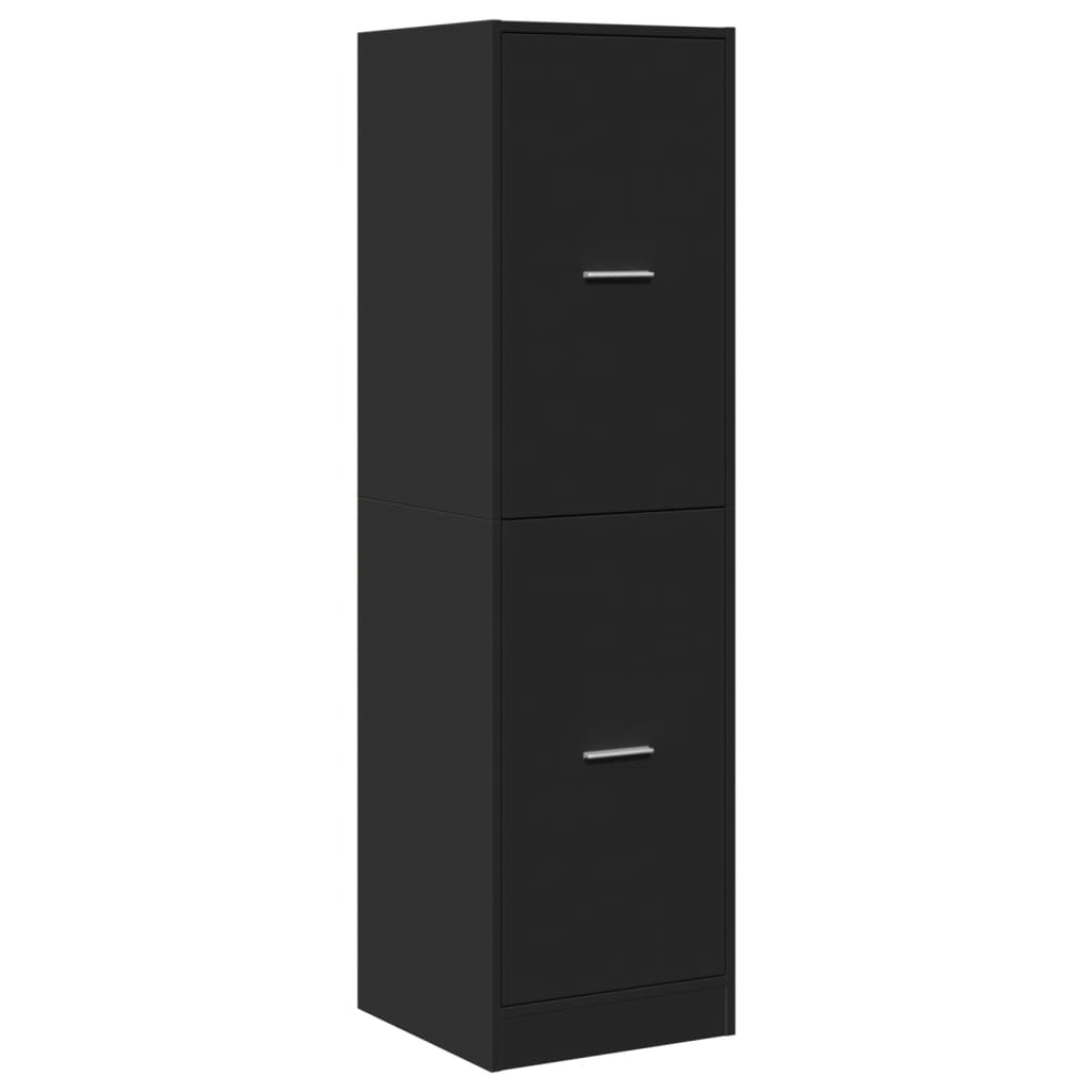 Apotekskap svart 40x41x144,5 cm konstruert tre