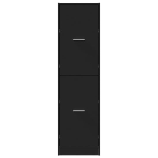 Apotekskap svart 40x41x144,5 cm konstruert tre