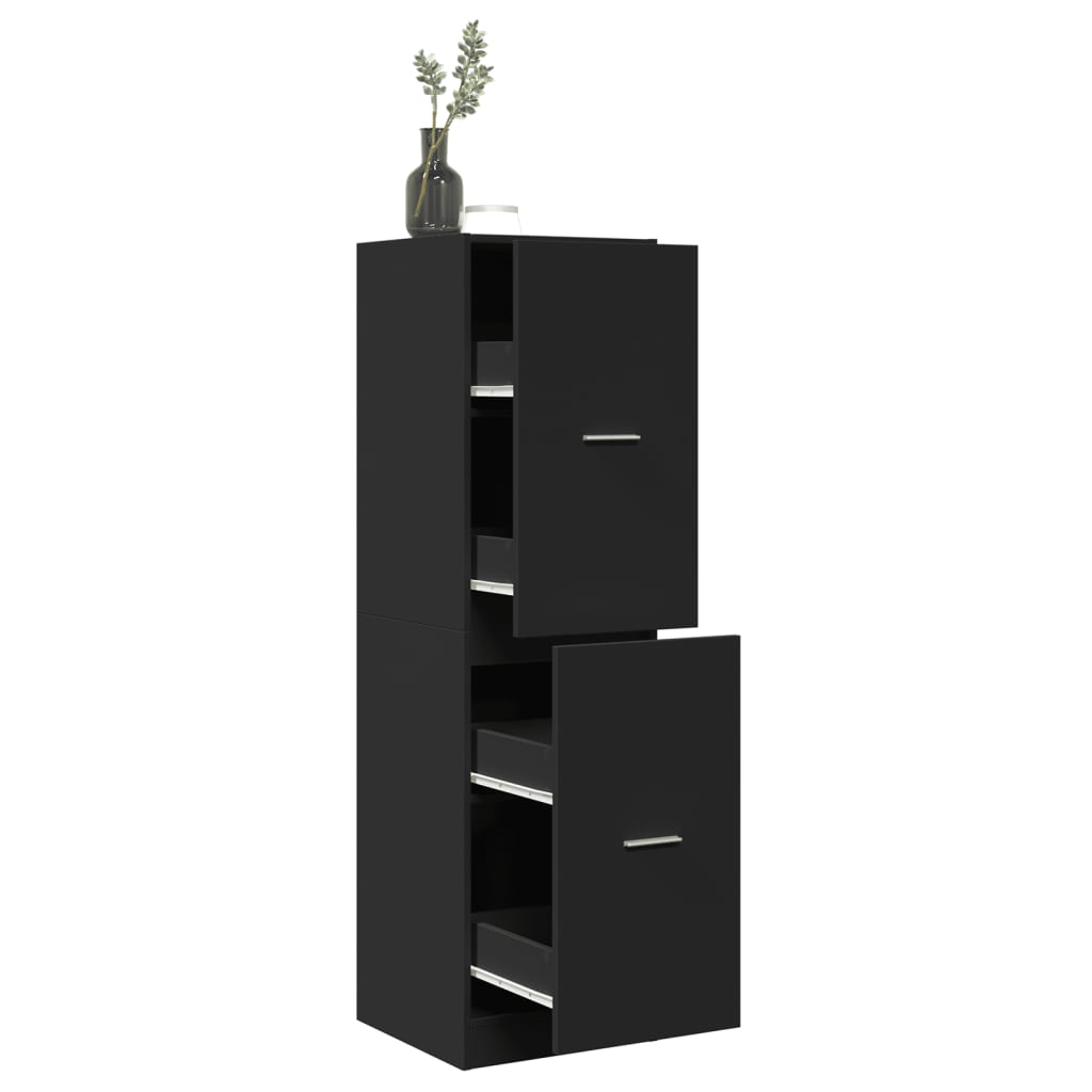 Apotekskap svart 40x41x144,5 cm konstruert tre