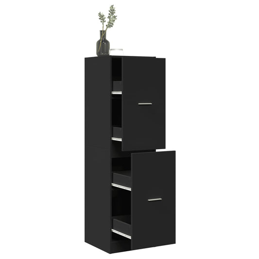 Apotekskap svart 40x41x144,5 cm konstruert tre
