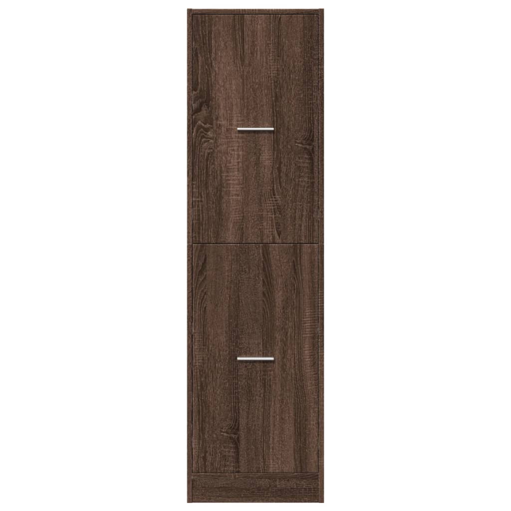 Apotekskap brun eik 40x41x144,5 cm konstruert tre