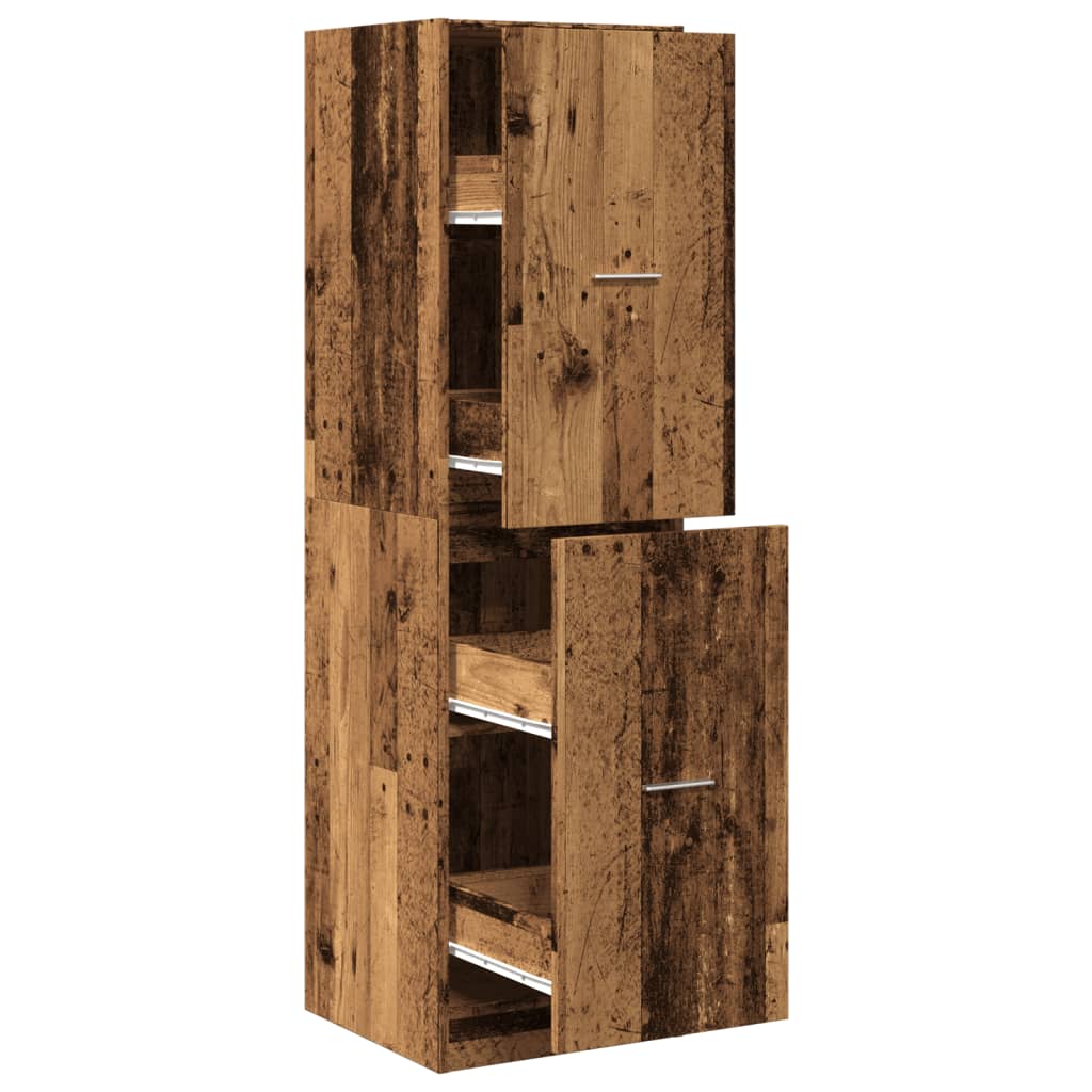 Apotekskap gammelt tre 40x41x144,5 cm konstruert tre