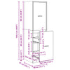 Apotekskap gammelt tre 40x41x144,5 cm konstruert tre