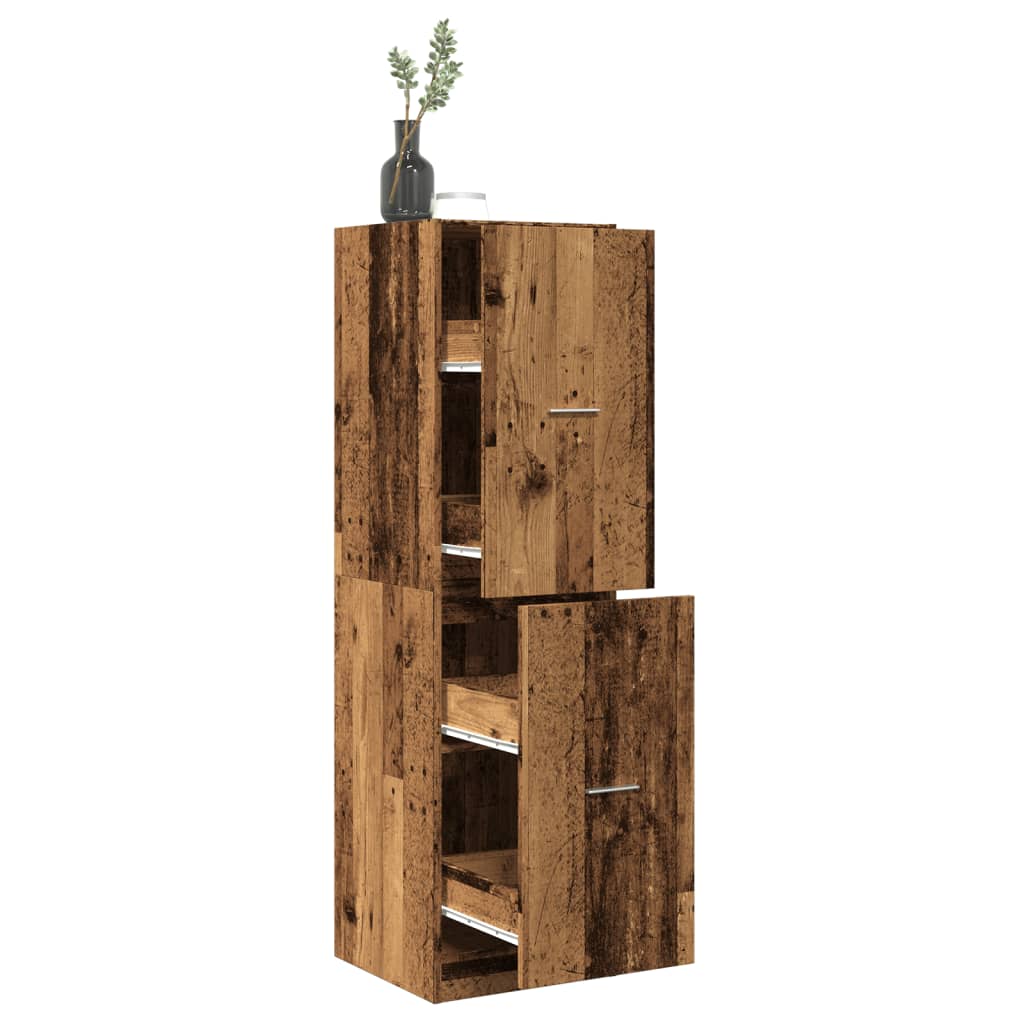 Apotekskap gammelt tre 40x41x144,5 cm konstruert tre