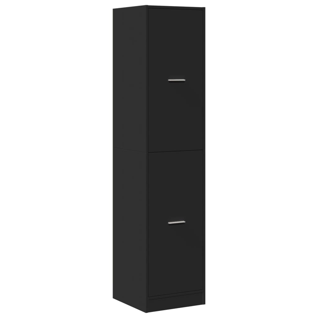 Apotekskap svart 40x41x174,5 cm konstruert tre