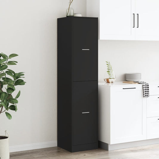 Apotekskap svart 40x41x174,5 cm konstruert tre