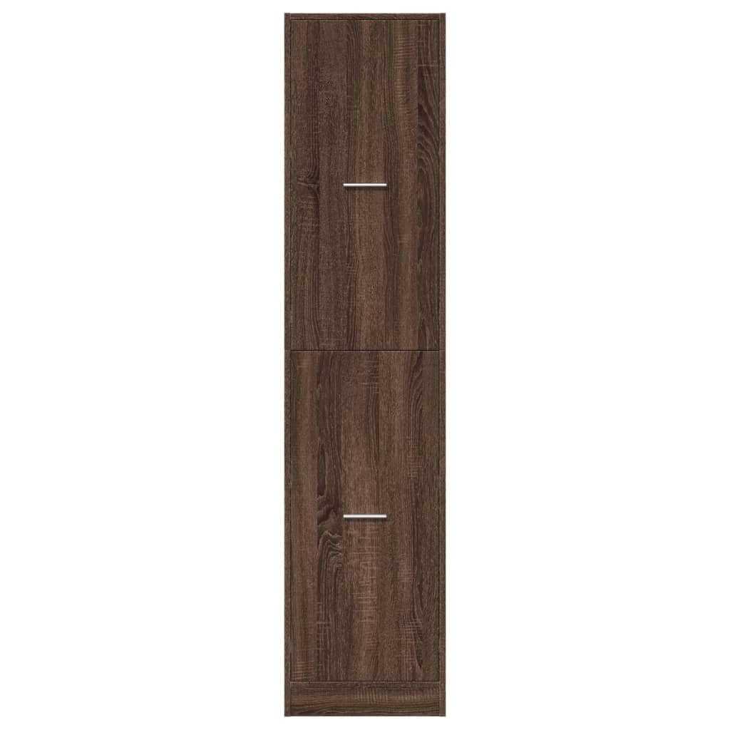 Apotekskap brun eik 40x41x174,5 cm konstruert tre