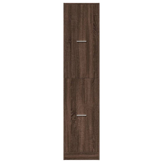 Apotekskap brun eik 40x41x174,5 cm konstruert tre