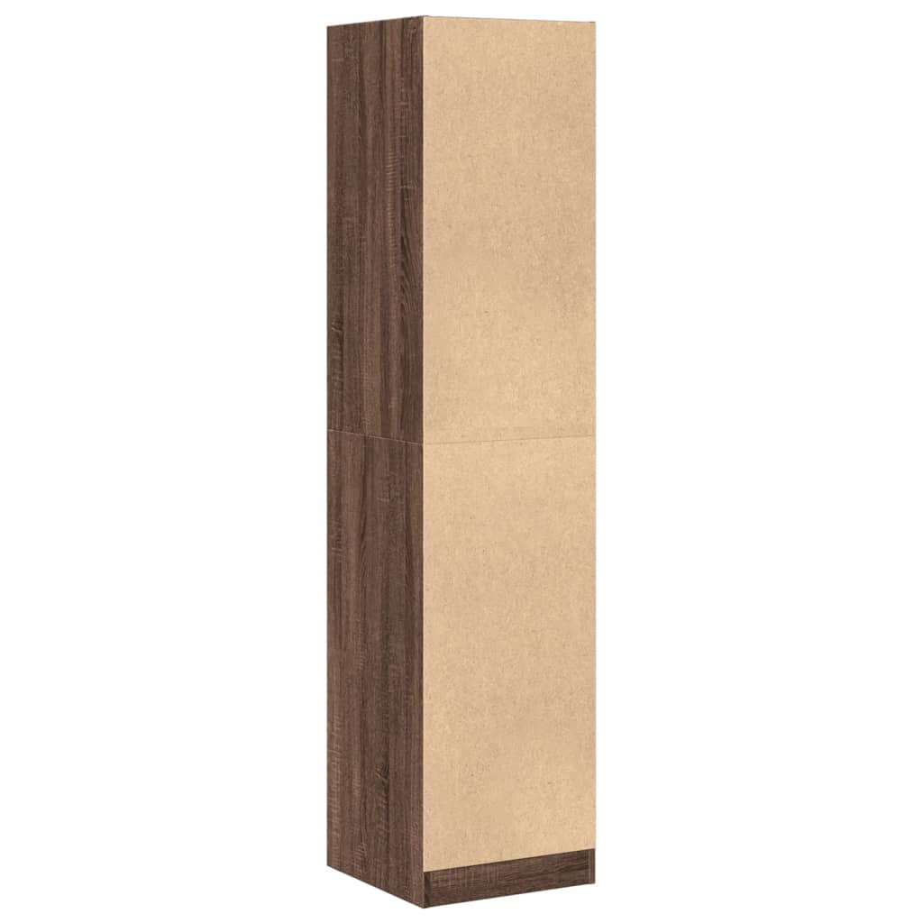 Apotekskap brun eik 40x41x174,5 cm konstruert tre