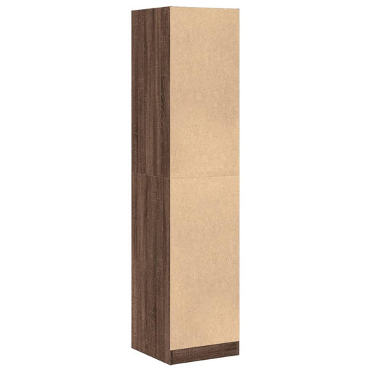 Apotekskap brun eik 40x41x174,5 cm konstruert tre