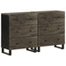Skjenker 2 stk svart 60x33x75 cm heltre mango