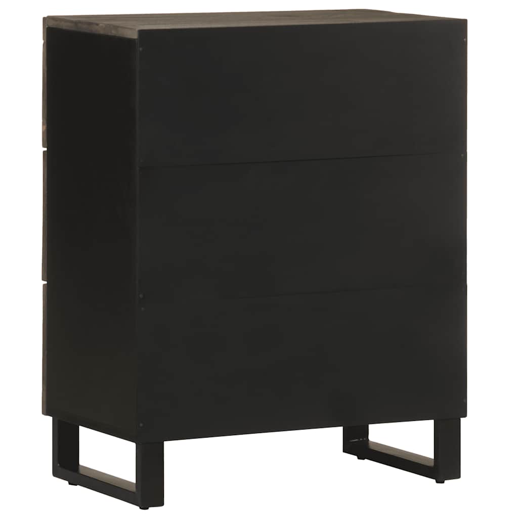 Skjenker 2 stk svart 60x33x75 cm heltre mango