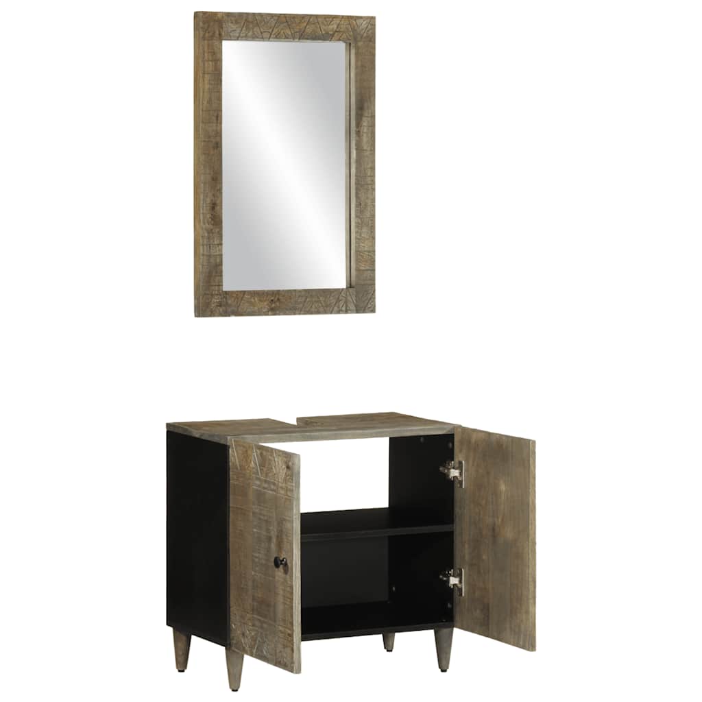 Baderomsskapsett 2 deler heltre mango