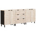 Serviesskap 3 pcs Hvit Vask Finish 180 x 33 x 75 cm