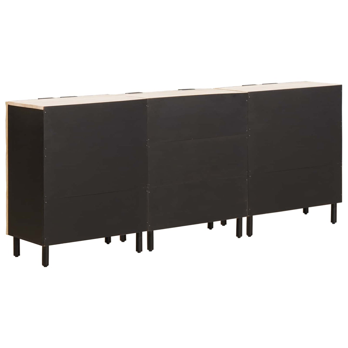 Serviesskap 3 pcs Hvit Vask Finish 180 x 33 x 75 cm