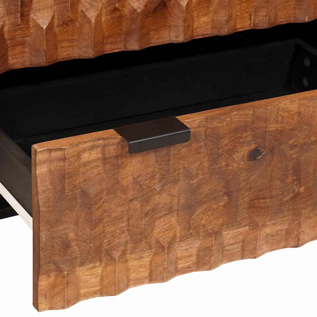 Serviesskap 2 pcs Acacia Brun Finish 60 x 33 x 75 cm