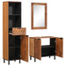Badeværelses Sett 3 pcs Akacia Brun Finish Massiv mango tre