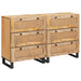 Serviesskap 2 pcs Brun 60 x 33 x 75 cm Massiv mango tre