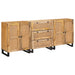 Serviesskap 3 pcs Brun 180 x 33 x 75 cm Massiv mango tre